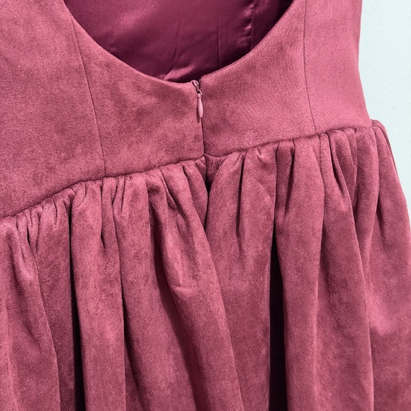 Miss Circle “Jacqueline” Backless Mini Dress in Burgundy — Size M - Picture 3 of 14
